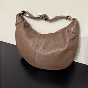 Quince Brown Leather Hobo Bag